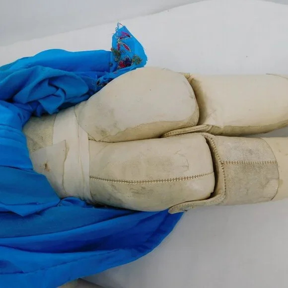 Antique German Cuno & Otto Dressel Jutta? Doll c1900 Sleep Eyes 26" FLAW - Picture 10 of 11